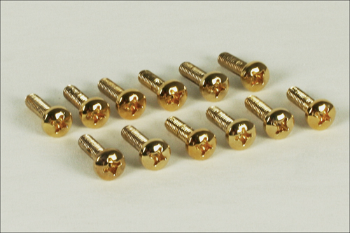 FACE SCREW, GOLD, 1\" (12) #  STANDARD LENGTH - 1/4-20 PHPMS