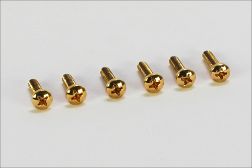 FACE SCREW, GOLD, 1\" (6)  STANDARD LENGTH - 1/4-20 PHPMS